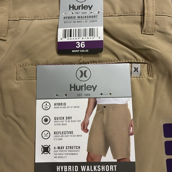 Hurley Hybrid Walkshort, Size 36, NWT - Picture 9 of 10